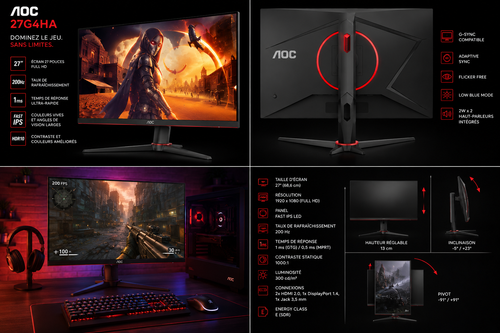 AOC 27G4HA 27" Full HD IPS Gaming Monitor 200Hz